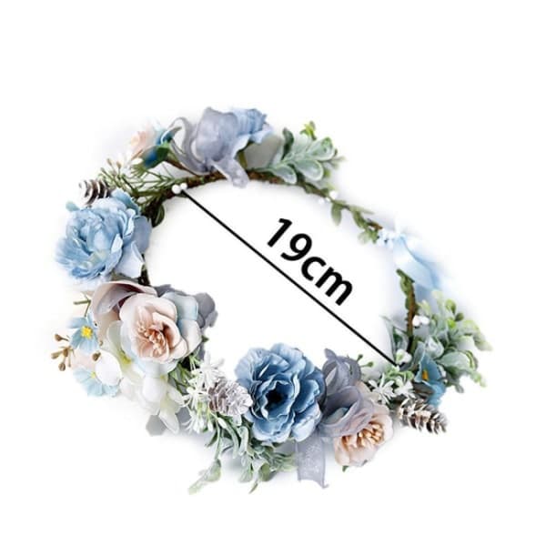 Boho Blomster Blomsterkrans Krone Halo Form