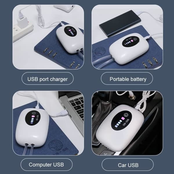 Akvarieluftpump Uppladdningsbar Bärbar Akvarieluftpump USB Inf