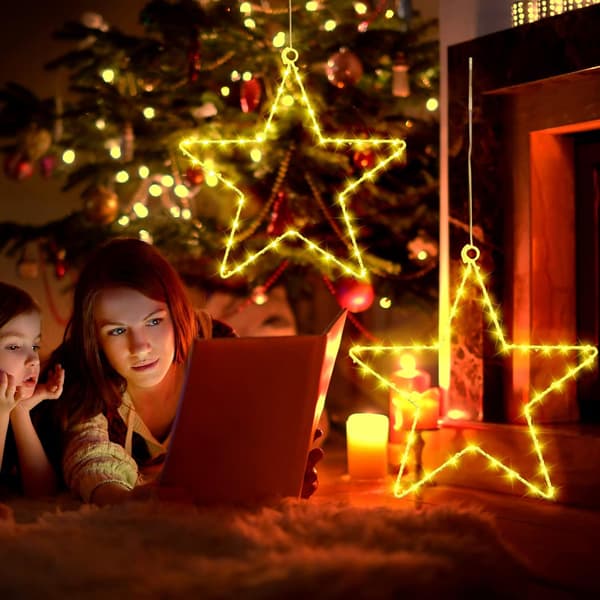 Julelys, 3 stk LED batteridrevne lyslenker