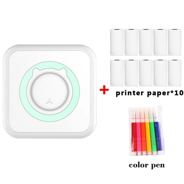 Etiketprinter Alt-i-én miniprinter Bærbar multifunktionsfoto