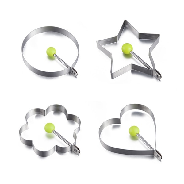 Set med 4 Kitchen Craft - Rostfria stekta äggformar, 8,5 cm