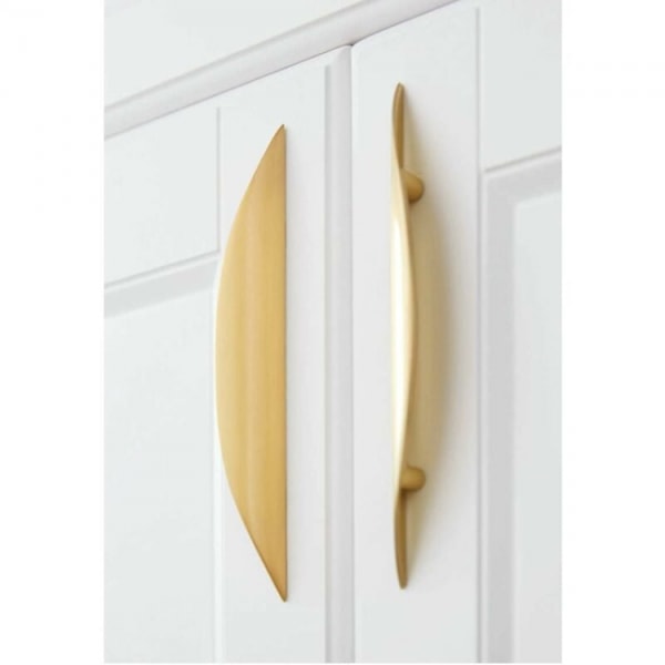2PCS Gyllene Möbelhandtag - Guld Möbelhandtag Zinklegering H