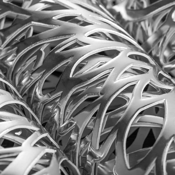 (Sølv) 4 stk. sølv bordbrikker, runde utskårne bordbrikker