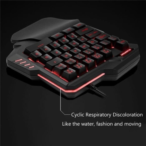 G92 Enhands Gamingtangentbord/Färgglad RGB-bakgrundsbelyst speltangentbord