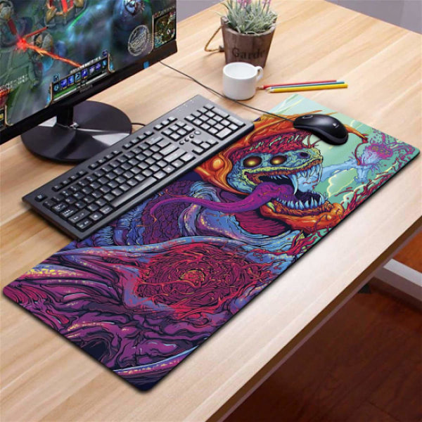 Musemåtte, Monster Gaming - 70x 30 cm Multifarvet