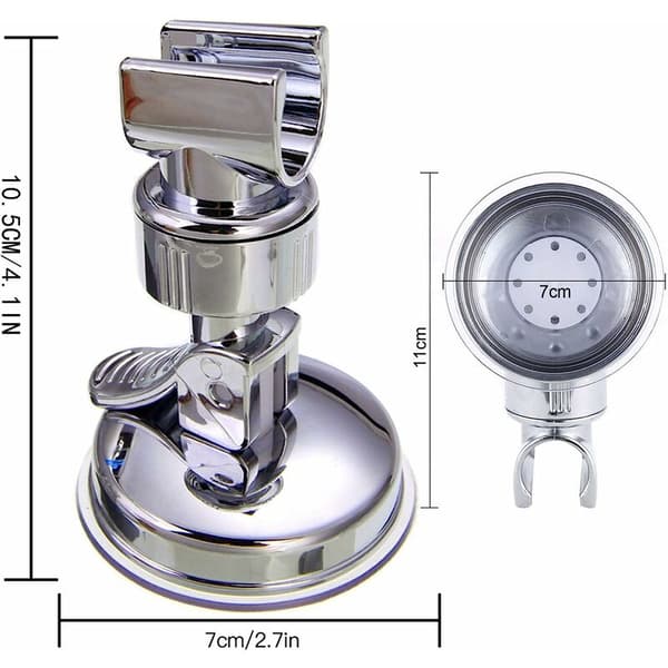 Justerbar håndbruserholder, 360° rotationsbruserholder, stor adsorptionsbruserholder - til badeværelse (normal)