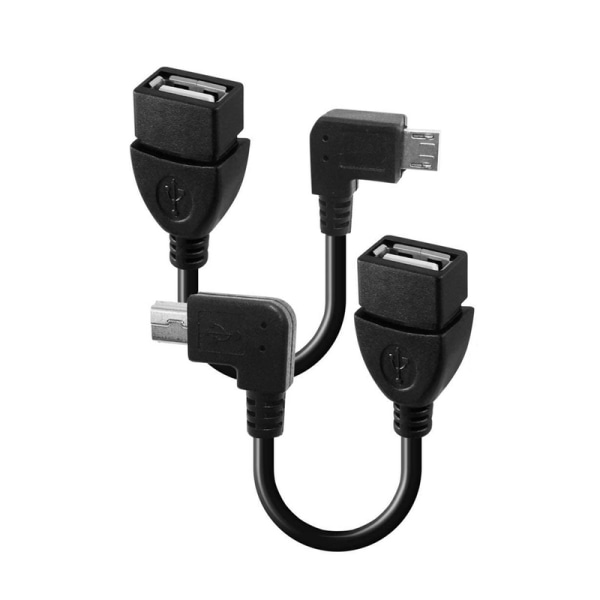 Android-nettbrettadapterkabelbunter - Micro USB OTG Vinklet, Mini