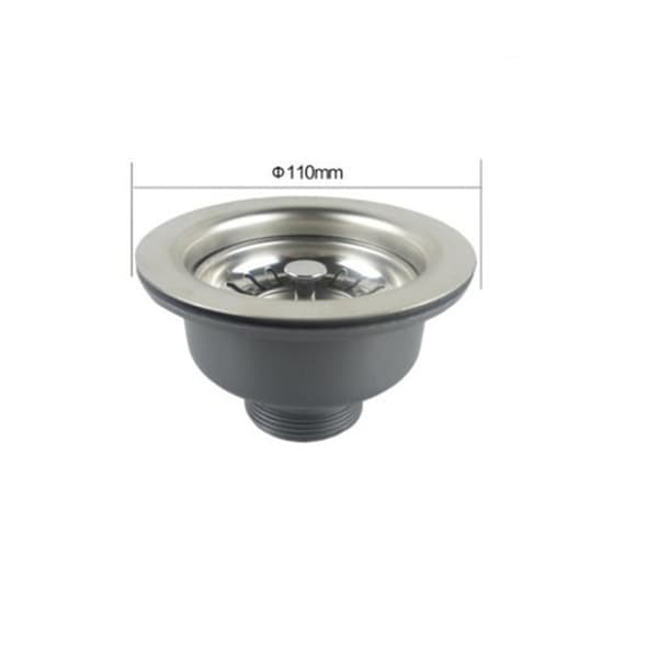 Vaskesluk uden overløb rustfrit stål kurv ø 110 mm 1½\"