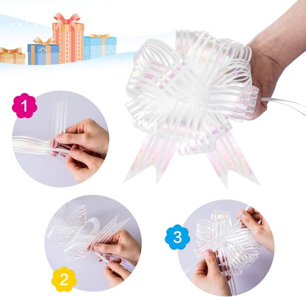 30 stk dekorasjon organza pull buer bryllupsbil dekorasjon (lilla farge)