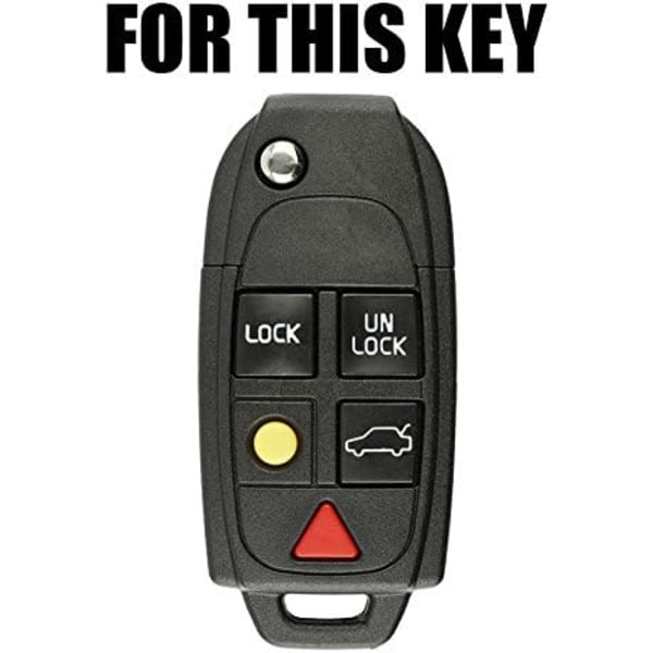 Silicone 5 Button Key Shell for Volvo XC90 S80