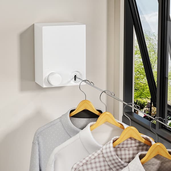 Svart Retractable Klädstreck 4 m Retractable Klädtork med
