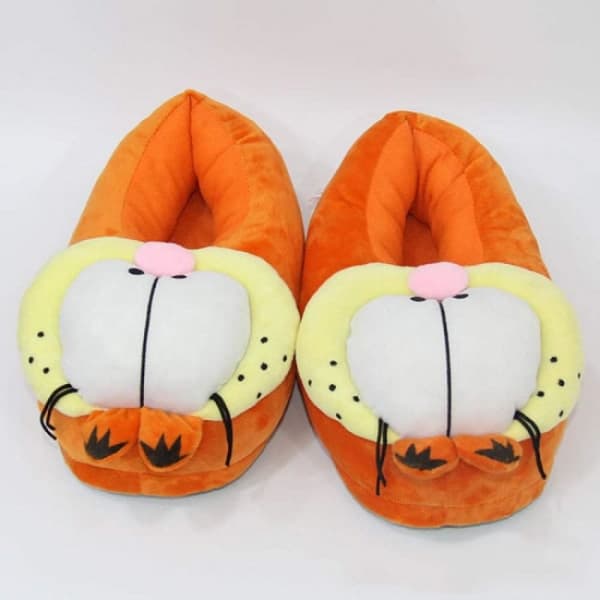 35-41 one size tofflor söt orange katt plysch sovrum hem toffla