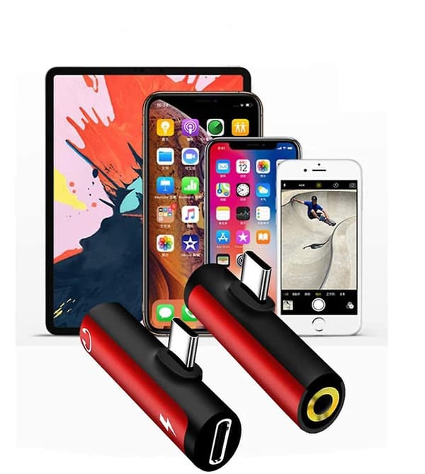 Hörlursadapter, Adapterdelare, Lightningdelare, Ljudannons