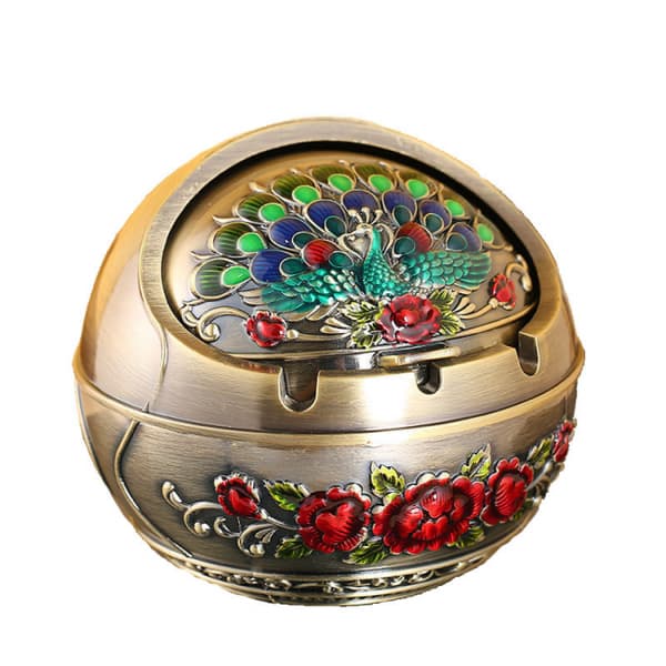 Vindtätt askfat med lock, legering, hem, kreativt hem
