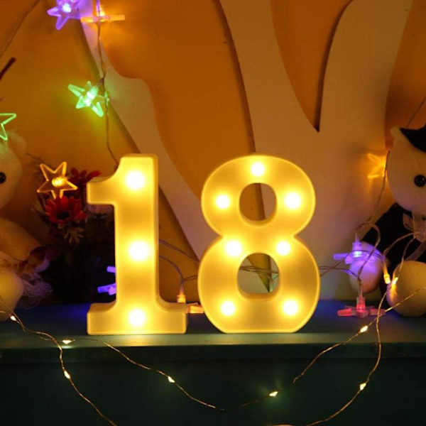 Valaisevat numerot kirjaimet (1) Valoisa aakkoslamppu LED-kirjain Li