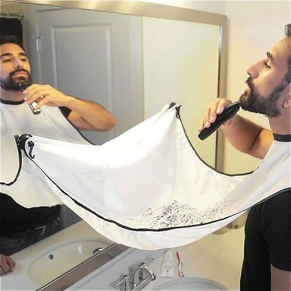 White Gifts for Dad/Men from Daughter Son, Beard Catcher Bib Apro