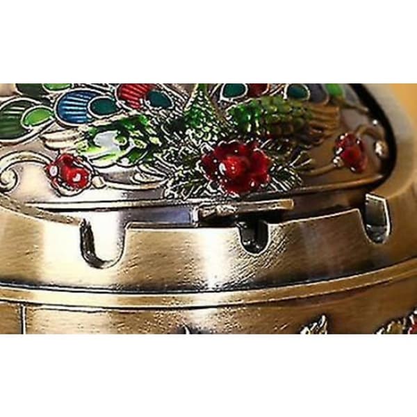 Vindtätt askfat med lock, legering, hem, kreativt hem