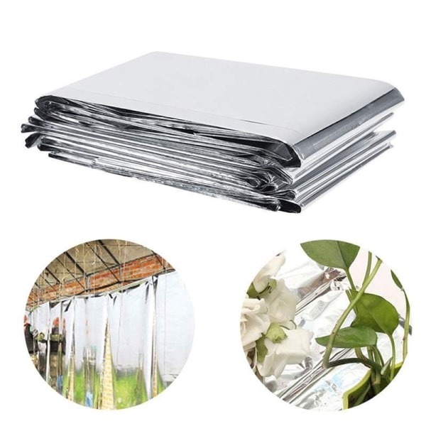 2pcs Reflective Hydroponic Cover Film Sheet for Garden Wall Silve