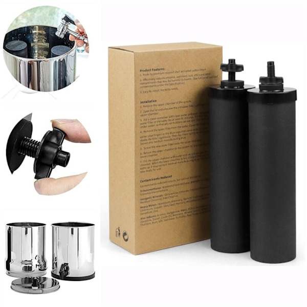 2-pack NSF/ANSI 42 och 372 certifierade vattenfilter ersätter Berkey