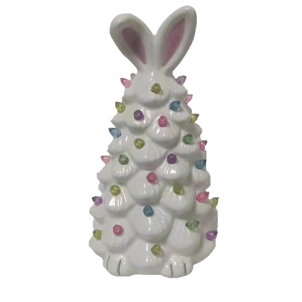 Pink Easter Bunny Tree, Table Decoration Pink Rabbit Tree Home Decor
