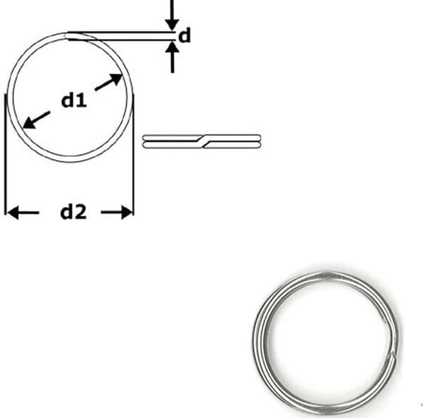 Nyckelring 30mm per 20 stycken