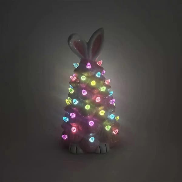 Pink Easter Bunny Tree, Table Decoration Pink Rabbit Tree Home Decor