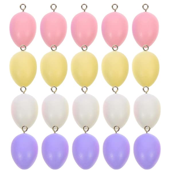 20 stk Tre Påskeegg Anheng Simulering Nyhet Eggleker DIY Eggpynt
