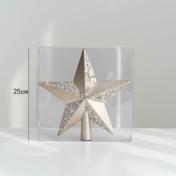 Champagne Christmas Tree Baubles Set - Elegant Tree Decorations
