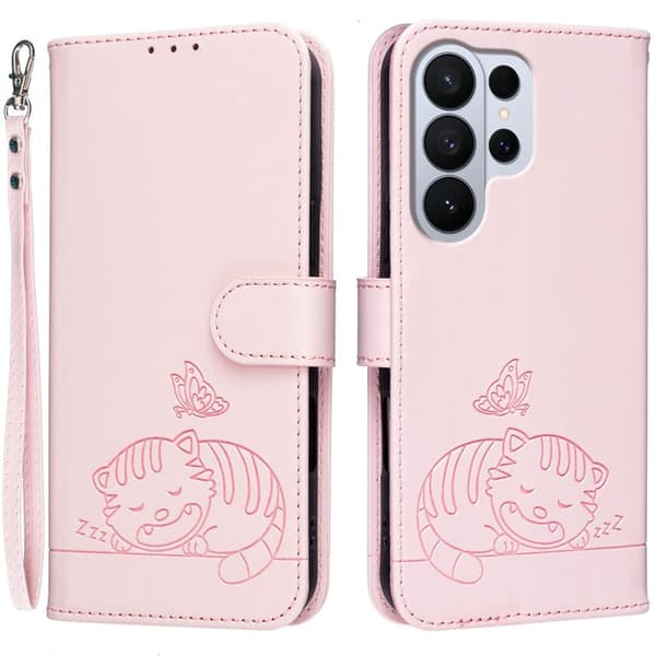 Wallet Case for Samsung Galaxy S26 Ultra RFID Blocking - Pink