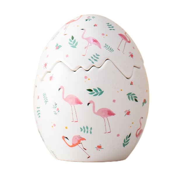 Easter Ceramic Bunny Egg Cookie Jar, Animal Shaped Hand-Painted Dolomite Candy Jar Storage Container