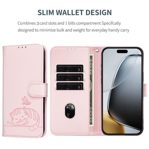 Wallet Case for Samsung Galaxy S26 Ultra RFID Blocking - Pink
