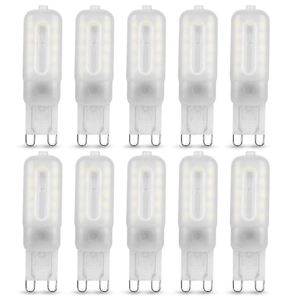 G9 LED-lampor 10-pack 5W 400LM Ej dimbara 220V 6000K Kallvit för kök, vardagsrum, sovrum, hallampor B