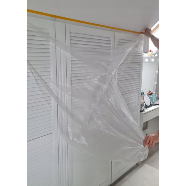 4x Stænksikker Malerfolie Med Washi Gold‑Tejp – Speedy Mask 150cm x 33m 150cm/33m