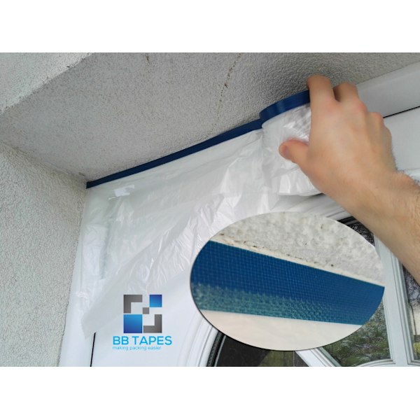 4x Udendørs Malerfolie Med Tejp – Speedy Mask 55cm x 33m 55cm/33m
