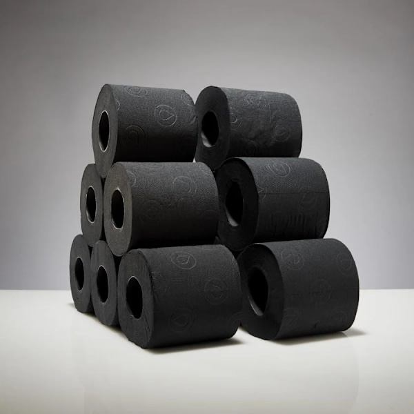 Renova Svart Toalettpapir Parfymert 16.1m 3-Lags 140 Ark 6 Ruller svart