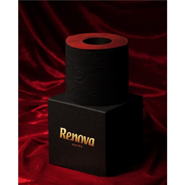 Luxuös Toalettpapper RENOVA Rouge & Noire 4-Warstwy 1 Rulle flerfärgad 1