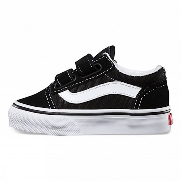 Sneakers - VANS - K OLD SKOOL V VVHE 6BT - Unisex - Hvid - Sort - Ridse - Barn - Tekstil hvid 33