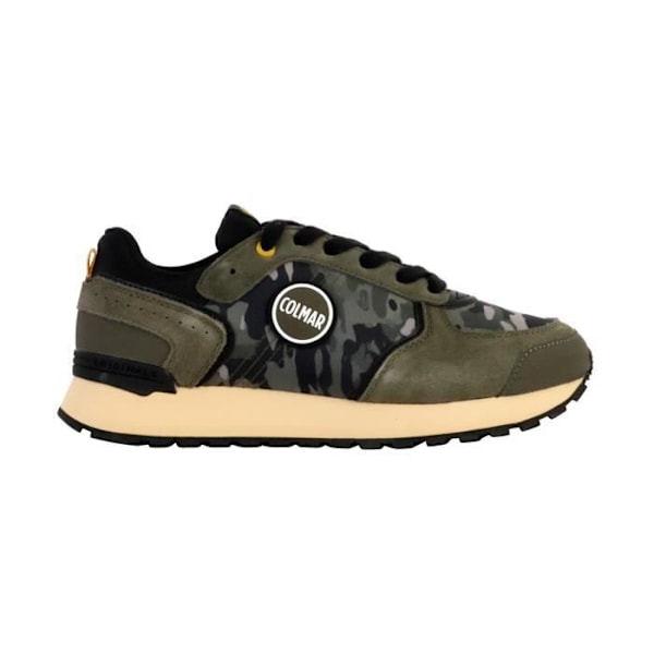 Colmar Travis Camu 028 lædersneaker - Militærgrøn/Sort/Gul - Herrer - 41