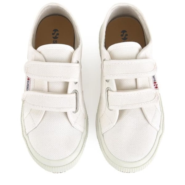 Sneakers - SUPERGA - 2750 Velcro - Child - White - Canvas overdel hvid 32