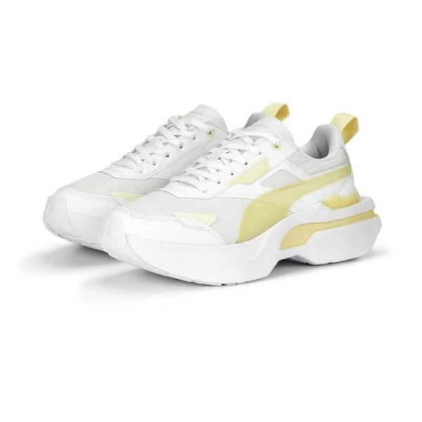 Puma KOSMO RIDER TECH sneaker - Ref. 389878-03. Farve: Hvid. Detaljer. - Overdel i tekstil, læder. - Blonde lukning. - Sål i hvid 39