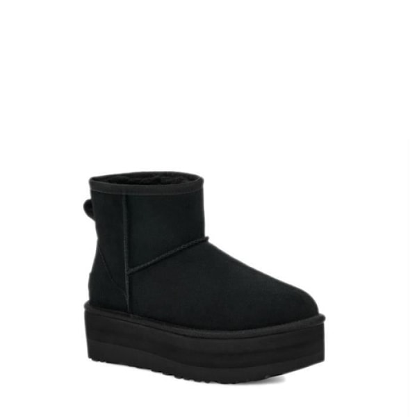 UGG CLASSIC MINI PLATFORM naisten saappaat - Musta - Mokka-nubukki - Nauhat - 2" alusta sort 36