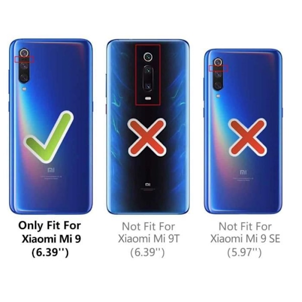 Xiaomi Mi9, Mi9 (3523EPX) kotelon kansi - puhelunotto - punainen