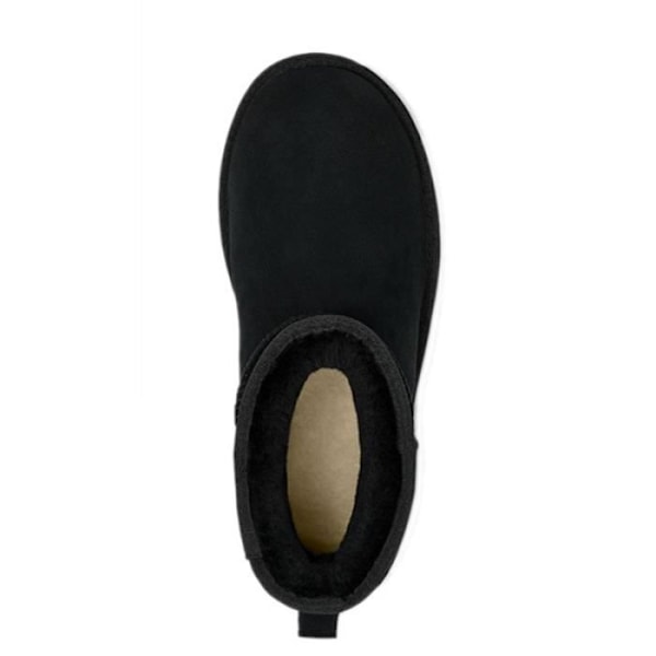 UGG CLASSIC MINI PLATFORM naisten saappaat - Musta - Mokka-nubukki - Nauhat - 2" alusta sort 39