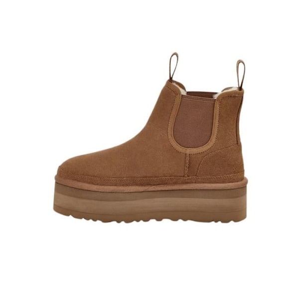 UGG Neumel Platform Chelsea Chestnut Støvler - Dame - Ruskind-Nubuck - 5 cm Platform Beige 39