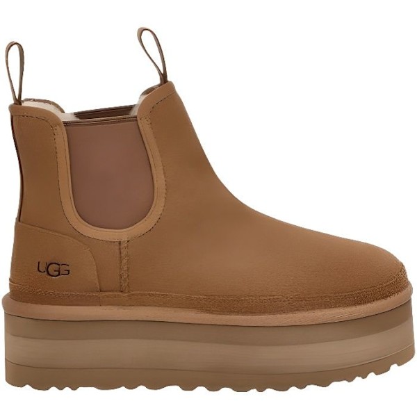 UGG Neumel Platform Chelsea Chestnut Støvler - Dame - Ruskind-Nubuck - 5 cm Platform Beige 38