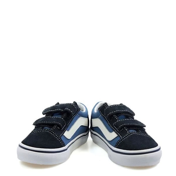 Vans Old Skool Velcro Navy Toddler Canvas Sneakers - Børn - Scratch - Unisex - Blå - VANS - Tekstil Blå 20