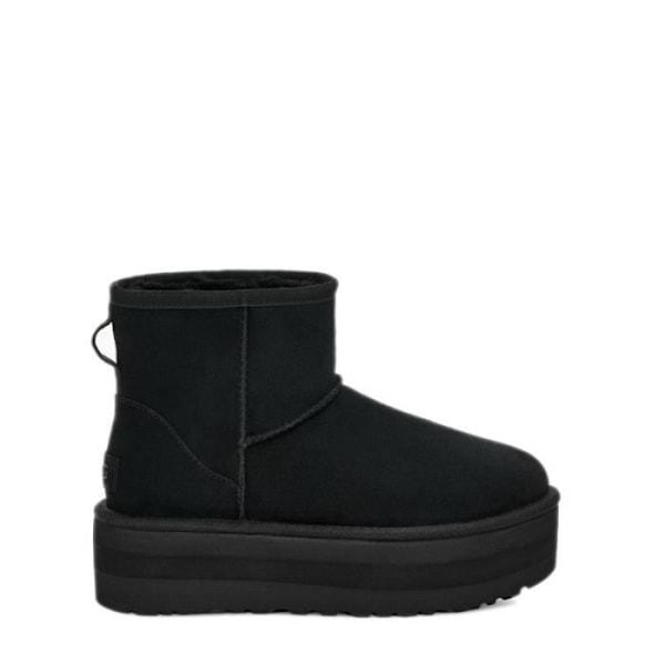 UGG CLASSIC MINI PLATFORM naisten saappaat - Musta - Mokka-nubukki - Nauhat - 2" alusta sort 36