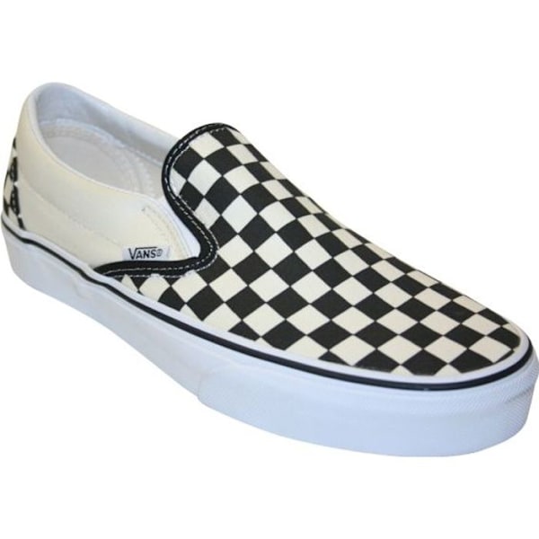 Sneakers Skateshoes Vans Shoes Classic Slip On - Mænd - Sort og hvid - Tekstil - CHECKER WHITE - 43