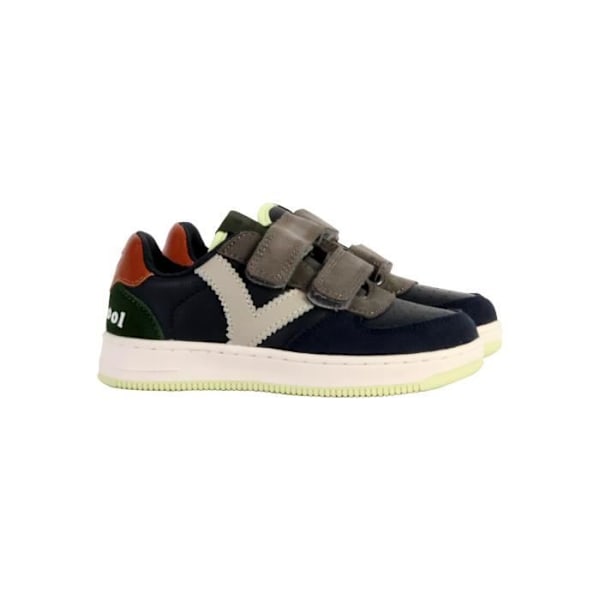 Victoria Lædersneaker - Navy - Barn - Ridse - Flad Marine 31