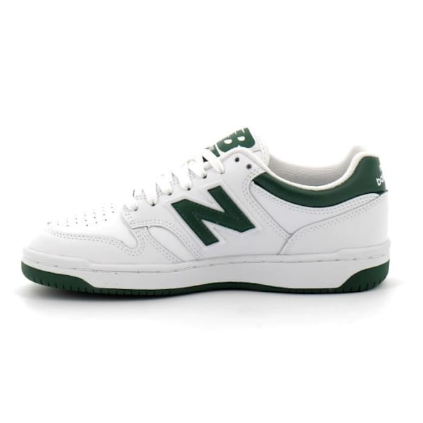 Sneakers - NEW BALANCE - BB480 Hvid - Herrer - Læder - Snørebånd Hvid/grøn 42